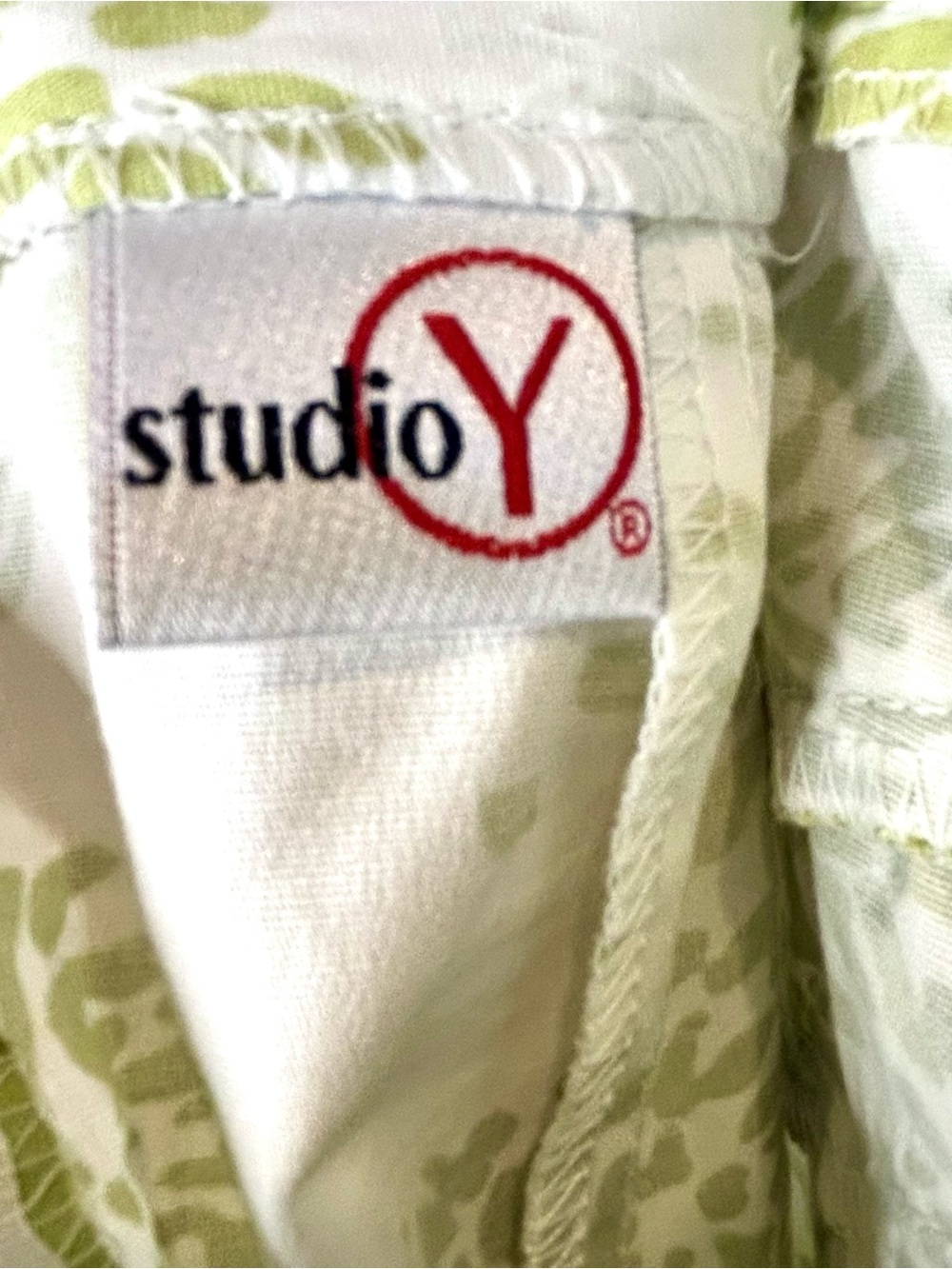 Pleated A-Line Knee Length Skirt Vibrant Green Floral Print on White Zip Close L - Picture 6 of 13